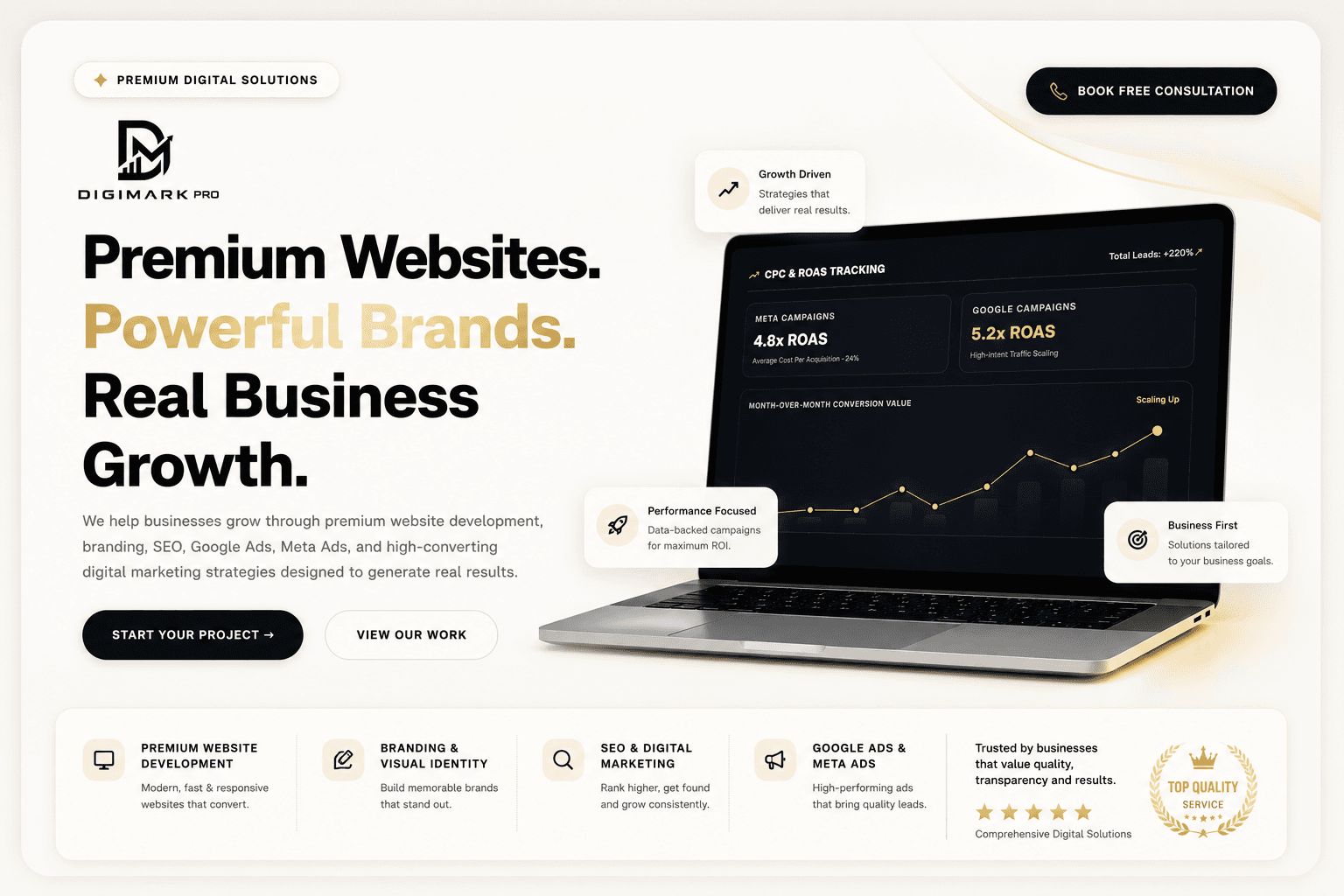 DigiMark Pro Homepage Screenshot