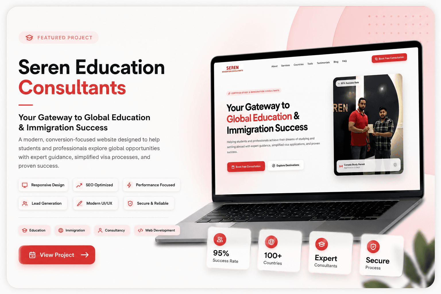 Seren Education Consultants Homepage Screenshot